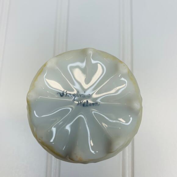 Blue Violet Posey Handpainted Small Cup Gold Trim 2.75" x 2" - Picture 7 of 8